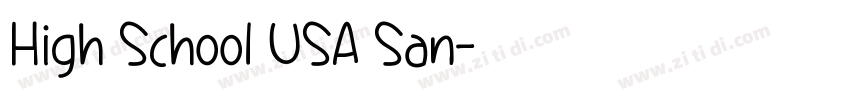 High School USA San字体转换